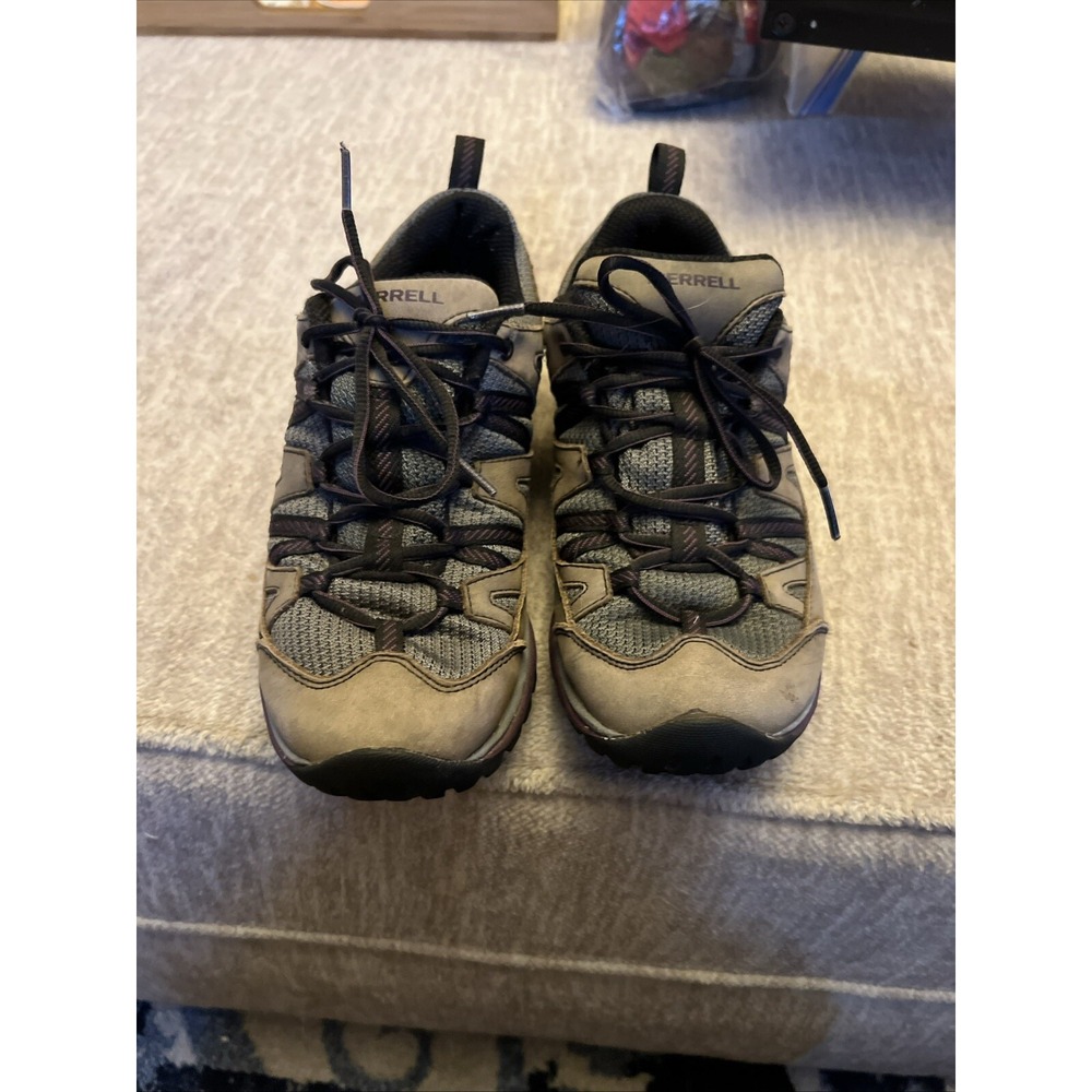 Merrell Siren Sport 3 Women Sz 8 W Shoe Brown & Blue Leather Lace Up Vibram Boot